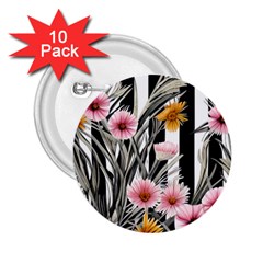 Assorted Watercolor Flowers 2 25  Buttons (10 Pack)  by GardenOfOphir