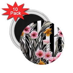 Assorted Watercolor Flowers 2 25  Magnets (10 Pack)  by GardenOfOphir