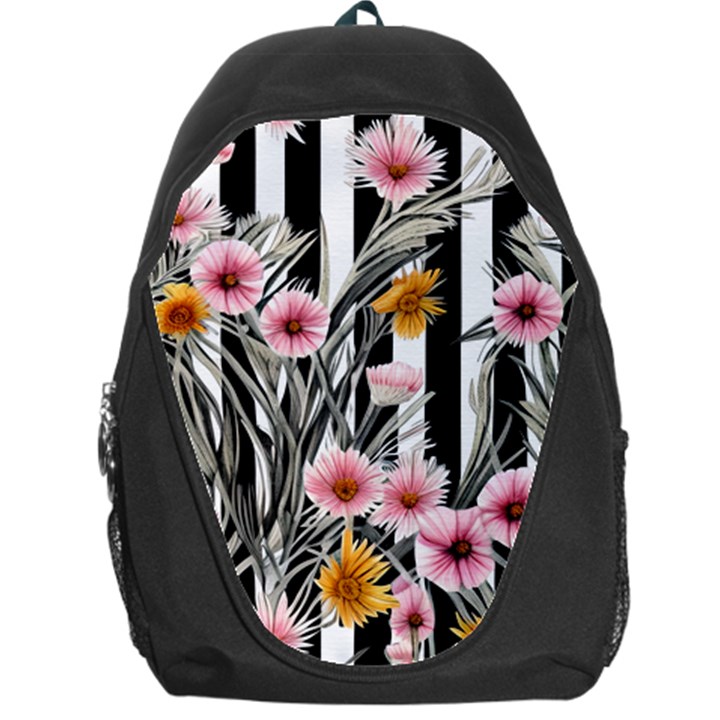 Assorted Watercolor Flowers Backpack Bag