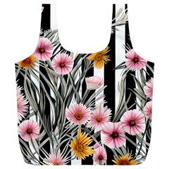 Assorted Watercolor Flowers Full Print Recycle Bag (xl) by GardenOfOphir