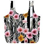 Assorted Watercolor Flowers Full Print Recycle Bag (XXXL) Front