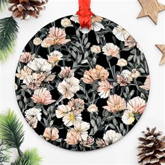 Vibrant And Alive Watercolor Flowers Ornament (round) by GardenOfOphir