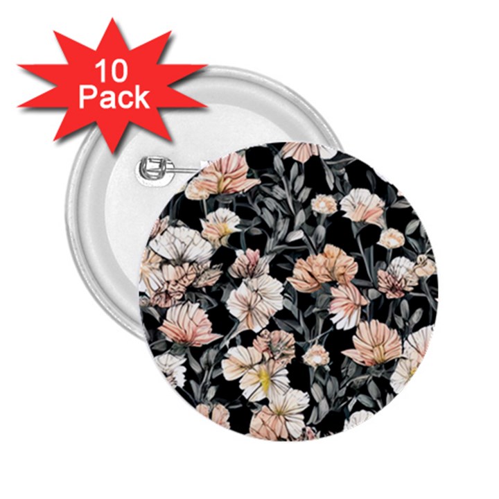 Vibrant And Alive Watercolor Flowers 2.25  Buttons (10 pack) 