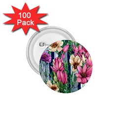 Big And Bright Watercolor Flowers 1 75  Buttons (100 Pack)  by GardenOfOphir