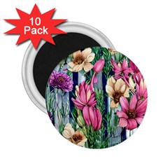 Big And Bright Watercolor Flowers 2 25  Magnets (10 Pack)  by GardenOfOphir