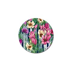 Big And Bright Watercolor Flowers Golf Ball Marker (4 Pack) by GardenOfOphir