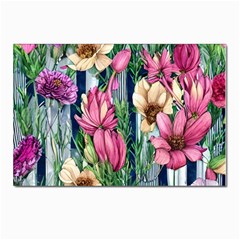 Big And Bright Watercolor Flowers Postcard 4 x 6  (pkg Of 10) by GardenOfOphir