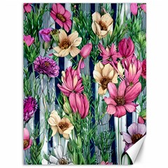 Big And Bright Watercolor Flowers Canvas 36  X 48  by GardenOfOphir