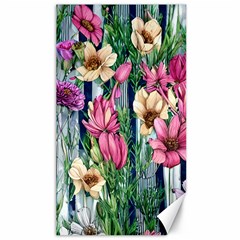 Big And Bright Watercolor Flowers Canvas 40  X 72  by GardenOfOphir