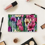 Big And Bright Watercolor Flowers Cosmetic Bag (Small) Back