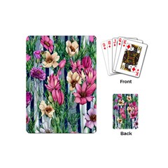 Big And Bright Watercolor Flowers Playing Cards Single Design (mini)