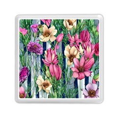 Big And Bright Watercolor Flowers Memory Card Reader (square) by GardenOfOphir