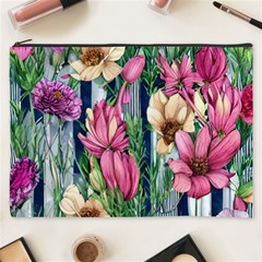 Big And Bright Watercolor Flowers Cosmetic Bag (xxxl) by GardenOfOphir