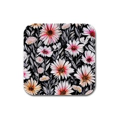 Bountiful Blossoms Rubber Square Coaster (4 Pack) by GardenOfOphir