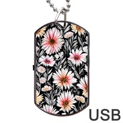 Bountiful Blossoms Dog Tag Usb Flash (two Sides) by GardenOfOphir