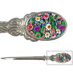 Creative Crimson Crisp Watercolor Flowers Letter Opener Front