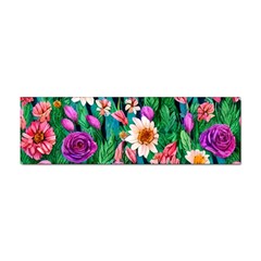 Creative Crimson Crisp Watercolor Flowers Sticker (bumper) by GardenOfOphir