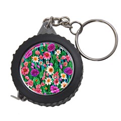 Creative Crimson Crisp Watercolor Flowers Measuring Tape by GardenOfOphir