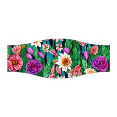 Creative Crimson Crisp Watercolor Flowers Stretchable Headband by GardenOfOphir