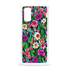 Creative Crimson Crisp Watercolor Flowers Samsung Galaxy S20 6 2 Inch Tpu Uv Case