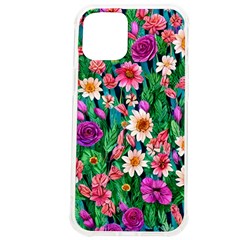 Creative Crimson Crisp Watercolor Flowers Iphone 12 Pro Max Tpu Uv Print Case