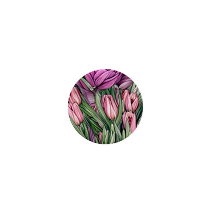 Chic Choice Classic Watercolor Flowers 1  Mini Buttons