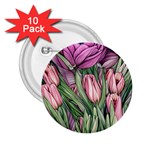 Chic Choice Classic Watercolor Flowers 2.25  Buttons (10 pack)  Front