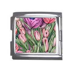 Chic Choice Classic Watercolor Flowers Mega Link Italian Charm (18mm) by GardenOfOphir