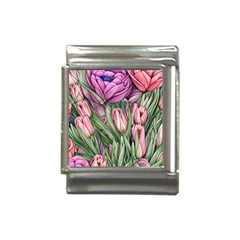 Chic Choice Classic Watercolor Flowers Italian Charm (13mm)