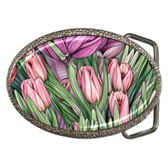 Chic Choice Classic Watercolor Flowers Belt Buckles by GardenOfOphir