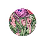 Chic Choice Classic Watercolor Flowers Magnet 3  (Round) Front