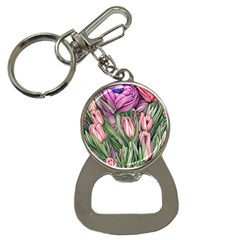 Chic Choice Classic Watercolor Flowers Bottle Opener Key Chain by GardenOfOphir