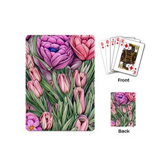 Chic Choice Classic Watercolor Flowers Playing Cards Single Design (mini)