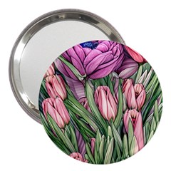 Chic Choice Classic Watercolor Flowers 3  Handbag Mirrors by GardenOfOphir