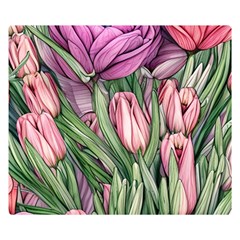 Chic Choice Classic Watercolor Flowers Premium Plush Fleece Blanket (small) by GardenOfOphir