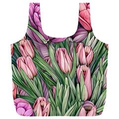 Chic Choice Classic Watercolor Flowers Full Print Recycle Bag (xxxl) by GardenOfOphir