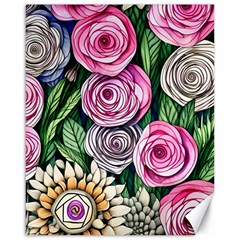 Breathtaking Bright Brilliant Watercolor Flowers Canvas 16  X 20  by GardenOfOphir