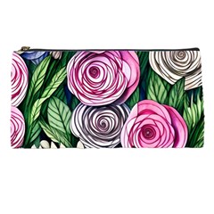 Breathtaking Bright Brilliant Watercolor Flowers Pencil Case by GardenOfOphir