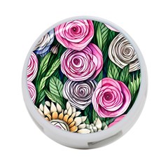 Breathtaking Bright Brilliant Watercolor Flowers 4-port Usb Hub (two Sides) by GardenOfOphir