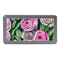 Breathtaking Bright Brilliant Watercolor Flowers Memory Card Reader (mini) by GardenOfOphir