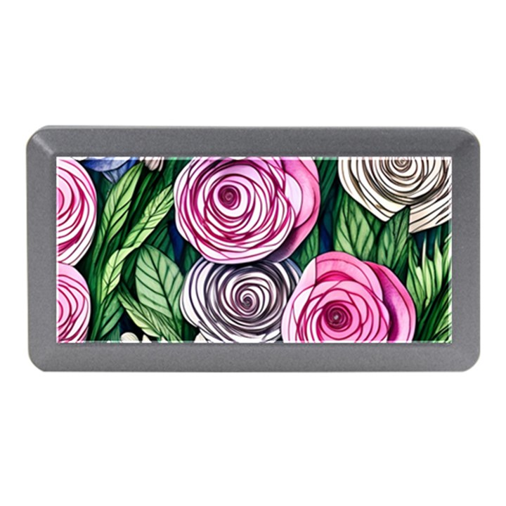 Breathtaking Bright Brilliant Watercolor Flowers Memory Card Reader (Mini)