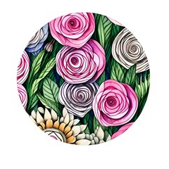 Breathtaking Bright Brilliant Watercolor Flowers Mini Round Pill Box (pack Of 3) by GardenOfOphir