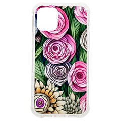 Breathtaking Bright Brilliant Watercolor Flowers Iphone 12 Mini Tpu Uv Print Case	