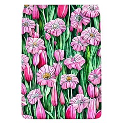 Blushing Bold Botanical Watercolor Flowers Removable Flap Cover (l) by GardenOfOphir