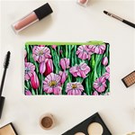 Blushing Bold Botanical Watercolor Flowers Cosmetic Bag (XS) Back