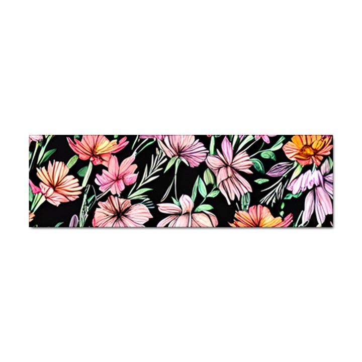 Clustered Watercolor Flowers Sticker Bumper (100 pack)