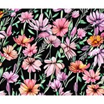 Clustered Watercolor Flowers Deluxe Canvas 14  x 11  (Stretched) 14  x 11  x 1.5  Stretched Canvas