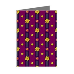 Purple Background Graphic Decor Backdrop Design Art Mini Greeting Card by Ravend