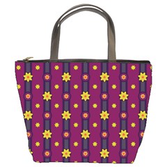 Purple Background Graphic Decor Backdrop Design Art Bucket Bag by Ravend