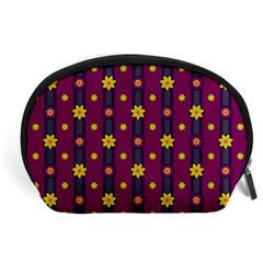 Purple Background Graphic Decor Backdrop Design Art Accessory Pouch (large) by Ravend